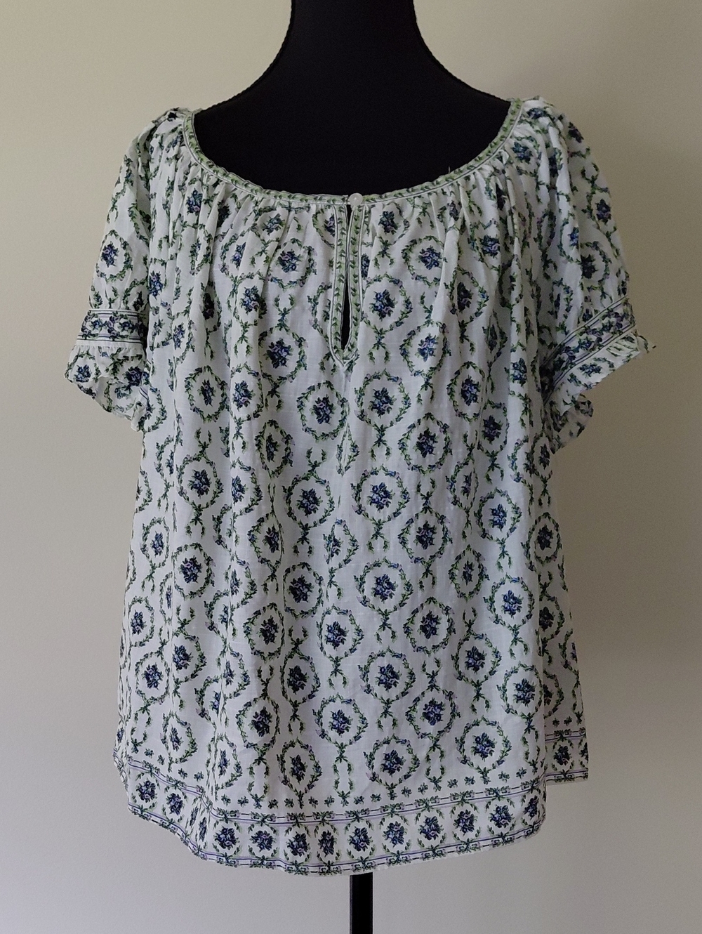 Max Studio White Floral Off-Shoulder Peasant Blouse